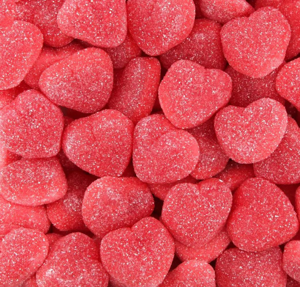 Cœur fourré acide fraise - 100g
