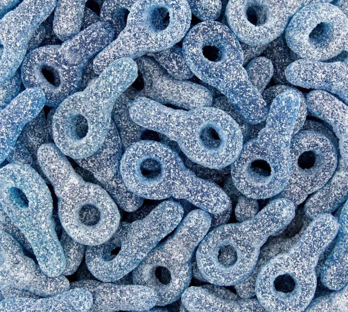 Tétines bleues acides sucrés